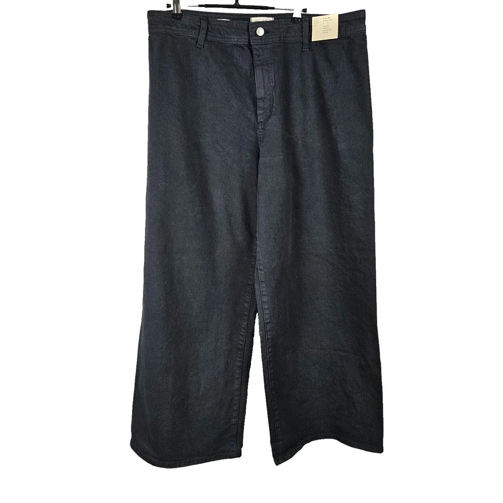 Universal Thread Sailor Wide Leg Jeans Size 16 Womens Black Baggy High Rise